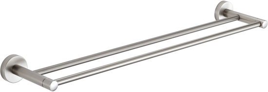 Mexen Remo doppelter Handtuchhalter, gebürsteter Nickel - 7050725-97