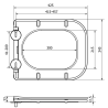 Mexen slim, duroplast, weißer Glanz, Soft-Close-Deckel - 39060100