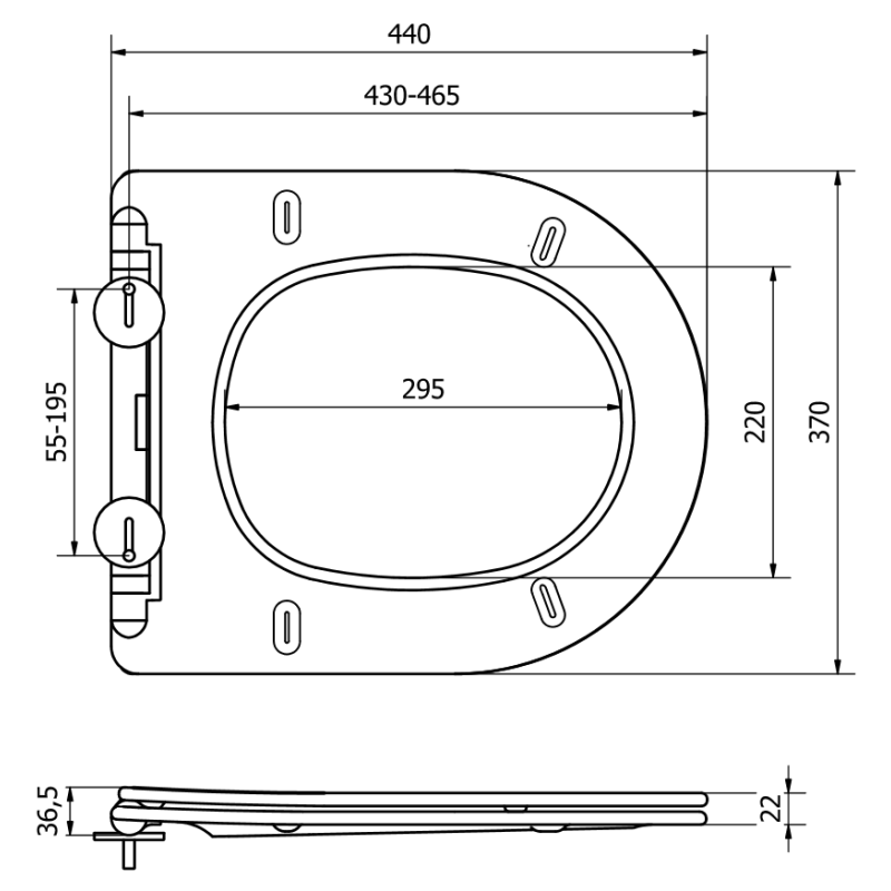 Mexen slim, duroplast, weiß glänzend, Absenkautomatik WC-Deckel - 39040100