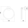 Mexen Remo Handtuchhalter, gebürstetes Gold - 7050732-55
