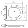 Mexen Absenkautomatik-Slim Sitz, Duroplast, Weiß glänzend - 39010100