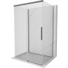 Mexen Rox-3S 3-seitige Duschkabine verschiebbar 140 x 80 cm, transparent, gebürstetes Kanonen-Grau - 8C2-140-080-66-00-3S