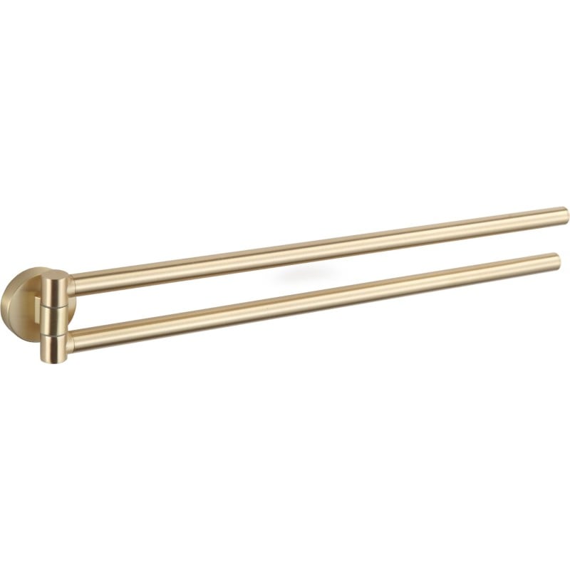Mexen Remo doppelter schwenkbarer Handtuchhalter, gebürstetes Gold - 70507255-55