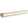 Mexen Remo doppelter schwenkbarer Handtuchhalter, gebürstetes Gold - 70507255-55