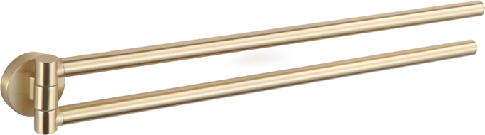 Mexen Remo doppelter schwenkbarer Handtuchhalter, gebürstetes Gold - 70507255-55