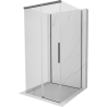 Mexen Rox-3S 3-seitige Schiebeduschkabine 90 x 90 cm, transparent, gebürstet gun gray - 8C2-090-090-66-00-3S