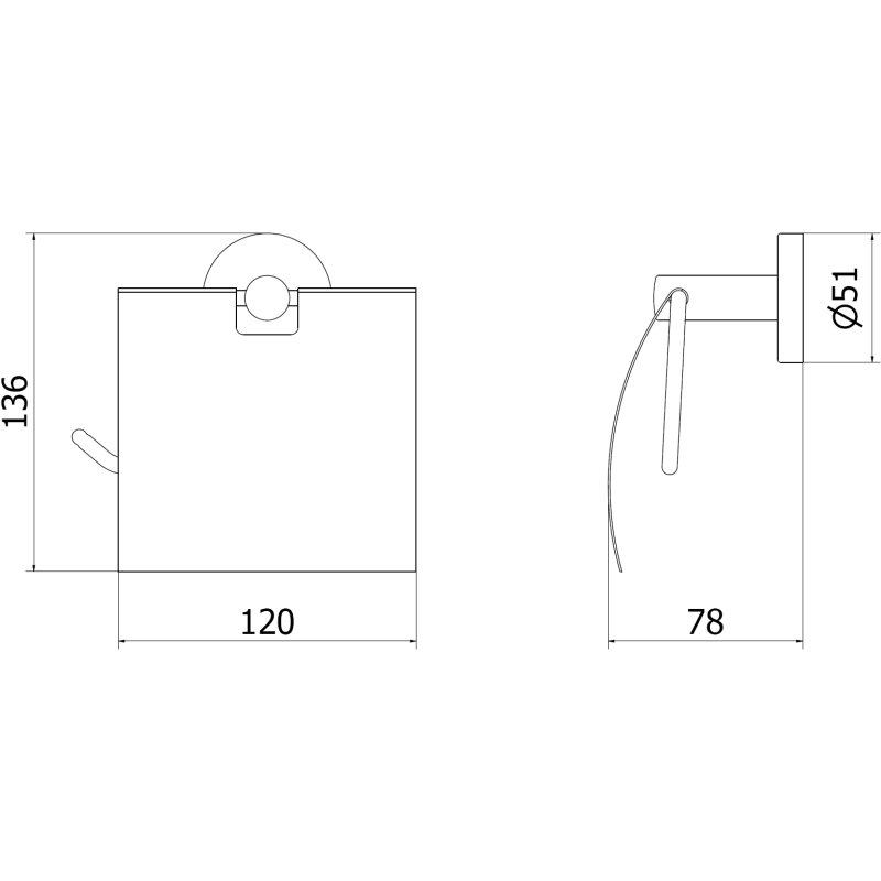 Mexen Remo Toilettenpapierhalter, Roségold - 7050733-60