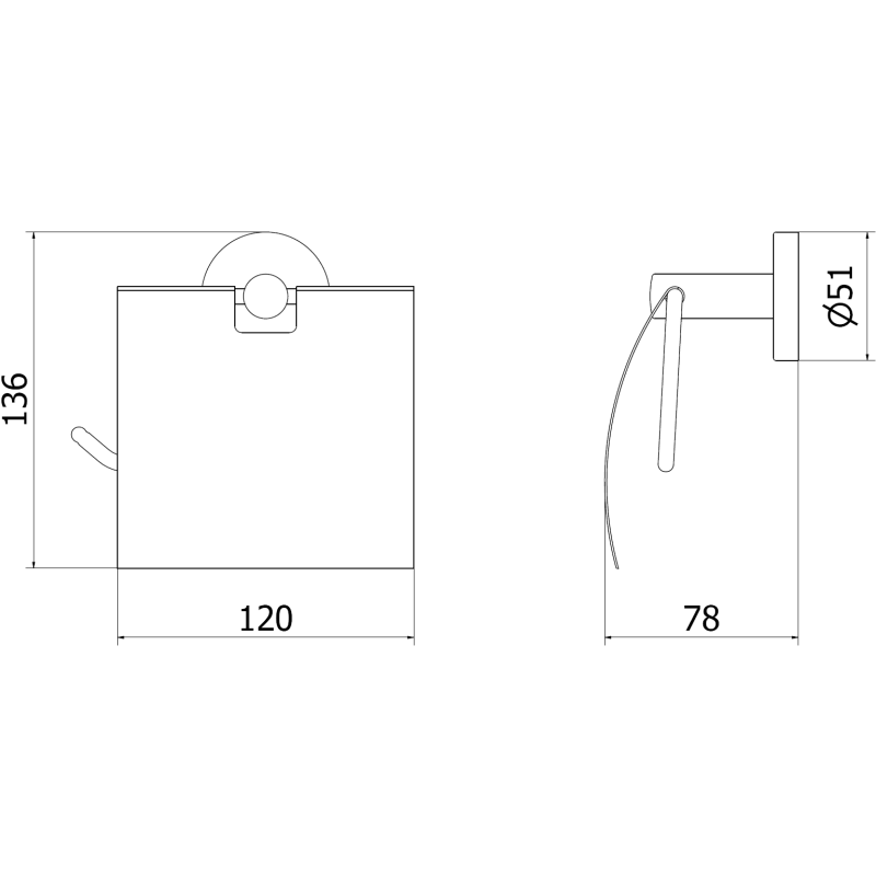 Mexen Remo Toilettenpapierhalter, gebürstetes Kupfer - 7050733-65