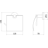 Mexen Remo Toilettenpapierhalter, Schwarzchrom - 7050733-73