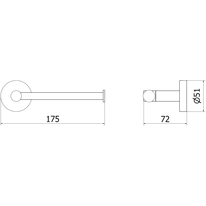 Mexen Remo Toilettenpapierhalter, schwarz - 70507330-70