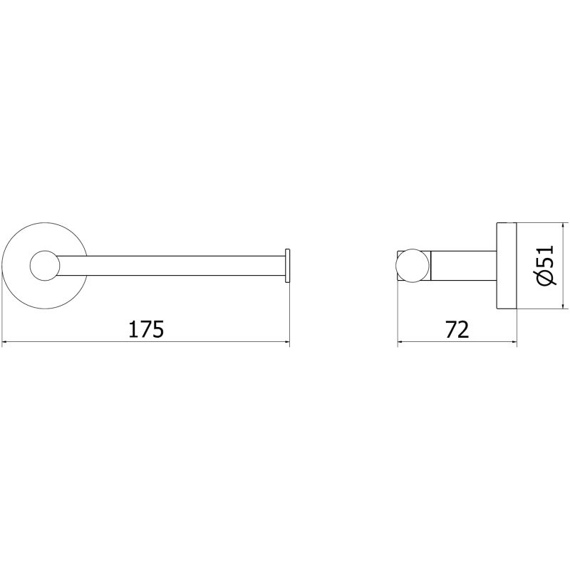 Mexen Remo Toilettenpapierhalter, weiß - 70507330-20