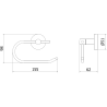 Mexen Remo Toilettenpapierhalter, gebürstetes Gold - 70507333-55