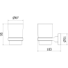 Mexen Remo Zahnputzbecher, Chrom - 7050738-00