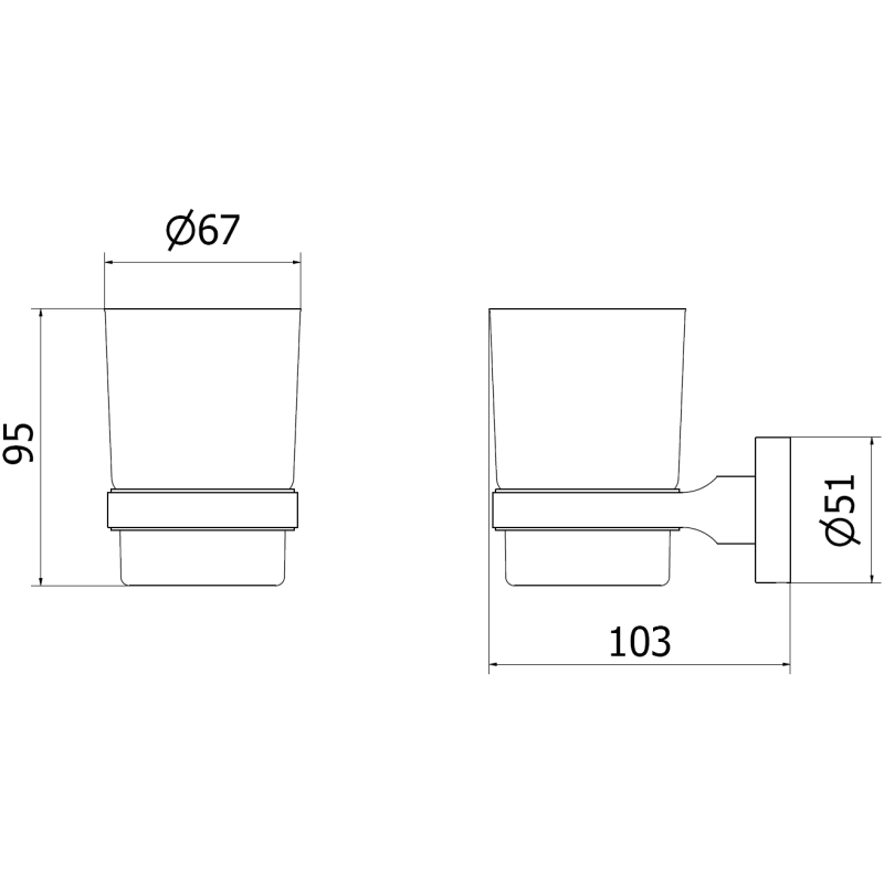 Mexen Remo Zahnbürstenhalter, golden - 7050738-50