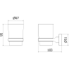 Mexen Remo Zahnputzbecher, gebürstetes Gold - 7050738-55
