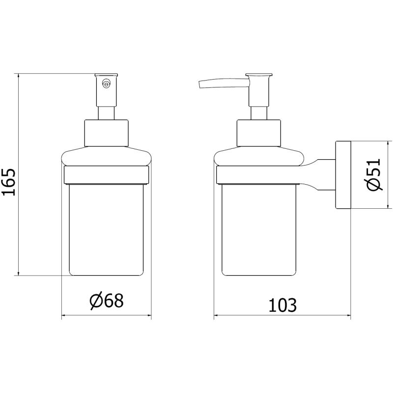 Mexen Remo Seifenspender, gebürsteter Nickel - 70507388-97