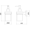 Mexen Remo Seifenspender, gebürsteter Nickel - 70507388-97