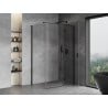 Mexen Mist-H T Duschkabine, rechts angeschlagen, 70 x 95 cm, transparent, schwarz - 8A5T-070-095-70-00-P