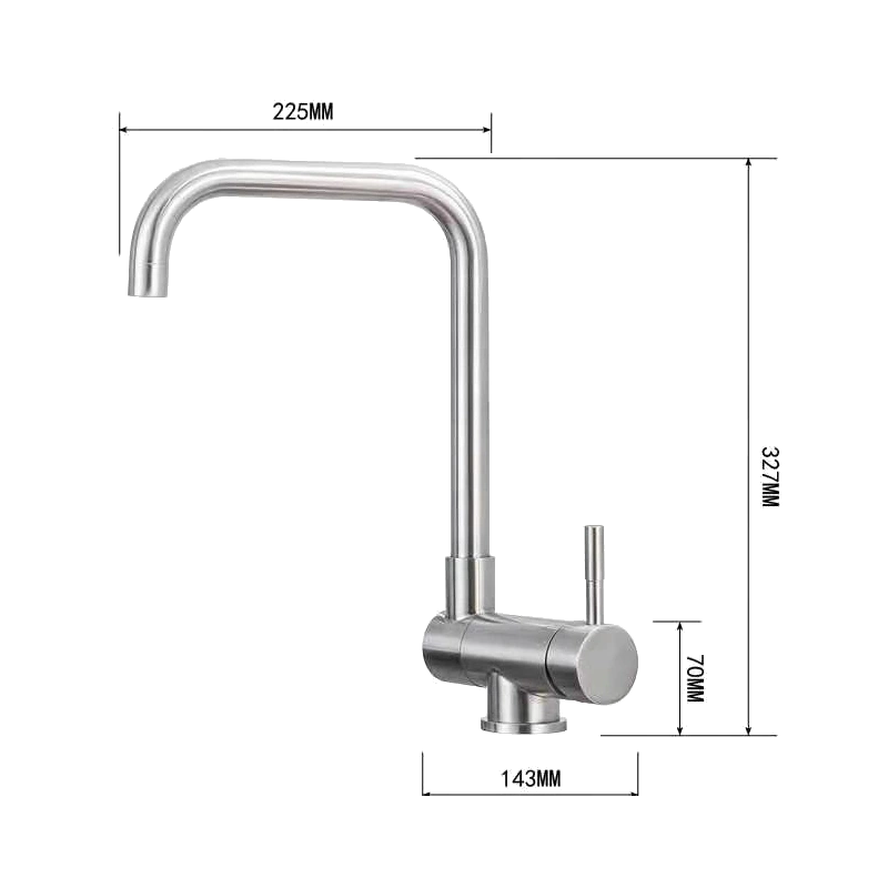 Mexen Madox Unterfenster-Küchenarmatur, Inox - 672000-00