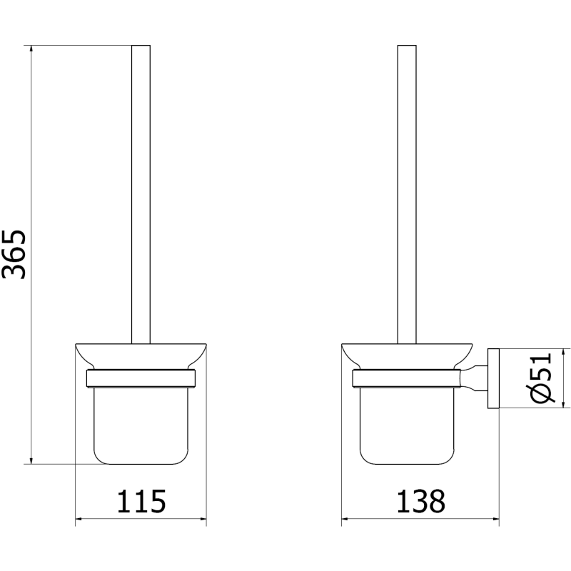 Mexen Remo Toilettenbürste, Roségold - 7050750-60
