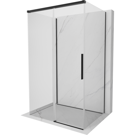 Mexen Rox-3S 3-seitige Duschkabine, 115 x 100 cm, transparent, schwarz - 8C2-115-100-70-00-3S