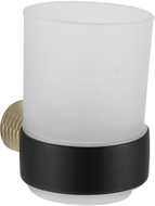 Mexen Base Zahnbürstenhalter, schwarz/gold - 7088238-57