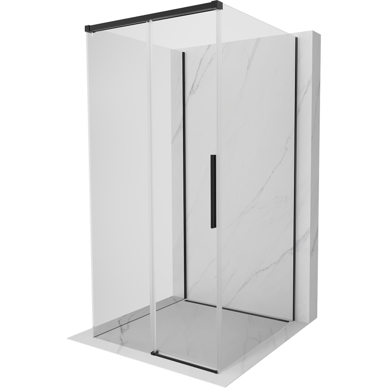 Mexen Rox-3S dreiseitige Duschkabine zum Schieben 120 x 120 cm, transparent, schwarz - 8C2-120-120-70-00-3S