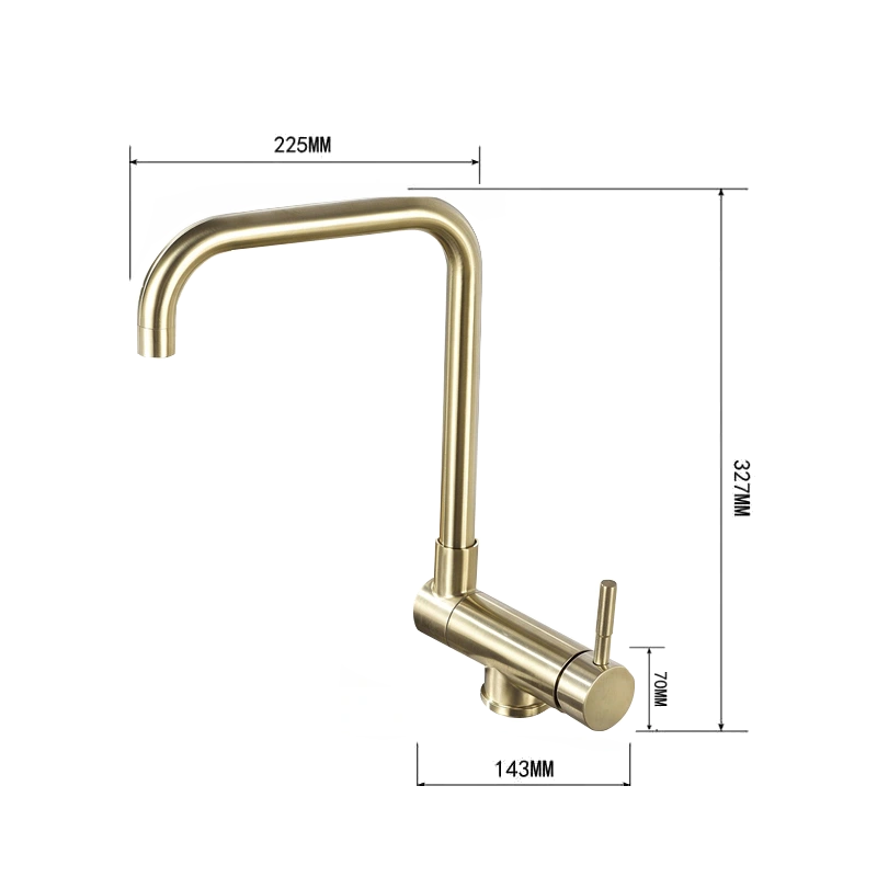 Mexen Madox Fensterküchenarmatur, gebürstetes Gold - 672000-50