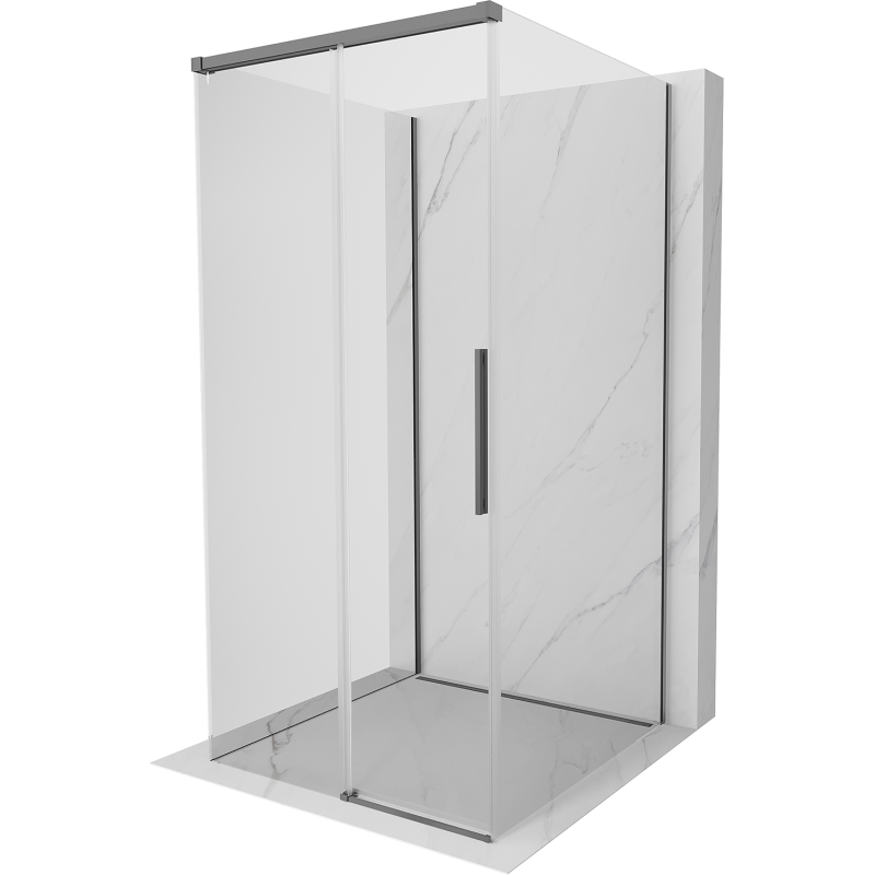 Mexen Rox-3S duschkabine 3-seitig verschiebbar 90 x 90 cm, transparent, gun metal - 8C2-090-090-95-00-3S