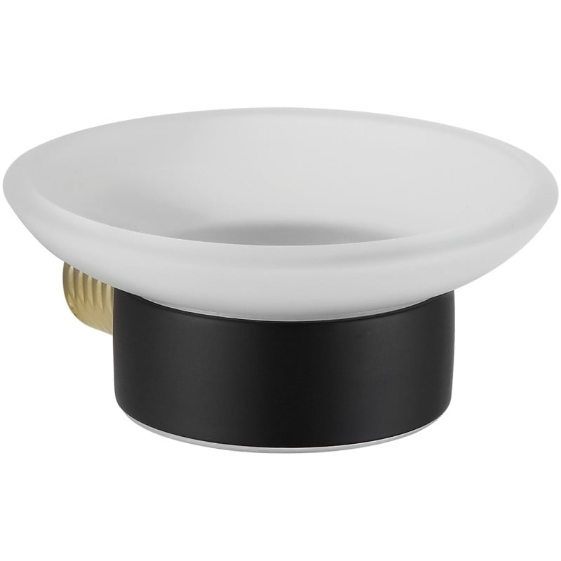 Mexen Base Seifenschale, schwarz/gold - 7088239-57