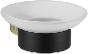 Mexen Base Seifenschale, schwarz/gold - 7088239-57