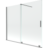 Mexen Velar Duschabtrennung 2-flügelig verschiebbar 180 x 150 cm, transparent, Gun Metal - 896-180-000-01-95