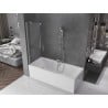 Mexen Velar 2-flügelige, verschiebbare Badewannenabtrennung 120 x 150 cm, transparent, gebürstetes Nickel - 896-120-000-01-97