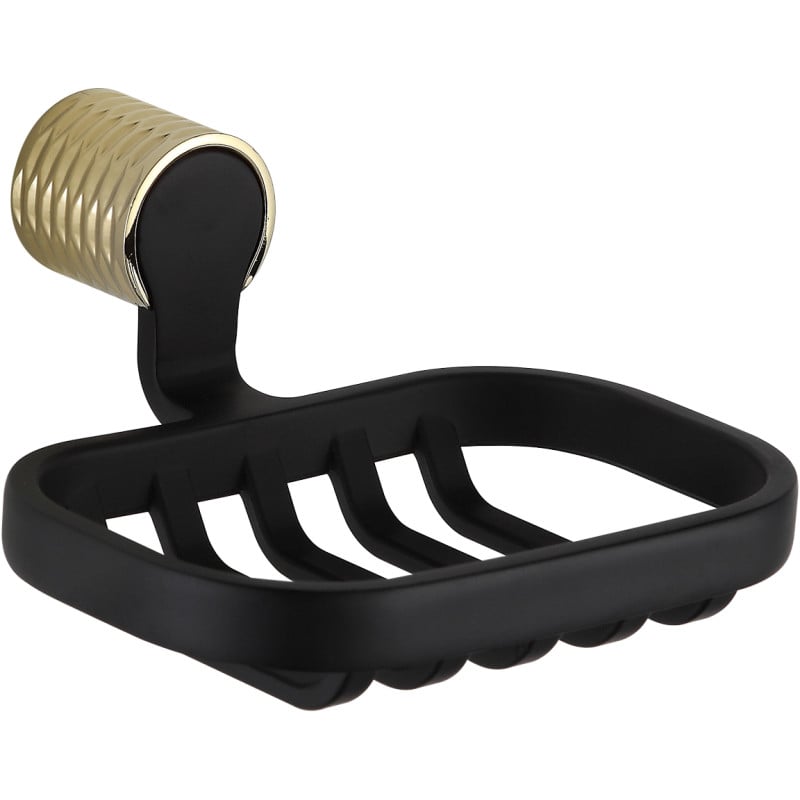 Mexen Base Seifenschale, schwarz/gold - 7088251-57
