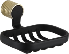 Mexen Base Seifenschale, schwarz/gold - 7088251-57