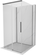 Mexen Rox-3S Duschecke mit 3-Schiebetüren 100 x 100 cm, transparent, Gun Metal - 8C2-100-100-95-00-3S