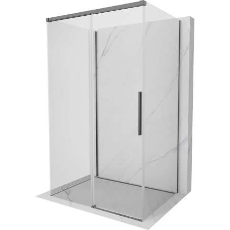Mexen Rox-3S 3-seitige Duschkabine, verschiebbar 150 x 100 cm, transparent, gun metal - 8C2-150-100-95-00-3S