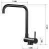 Mexen Madox Fensterküchenarmatur, schwarz - 672000-70