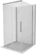 Mexen Rox-3S 3-seitige Duschkabine, Schiebetür, 95 x 95 cm, transparent, gebürsteter Nickel - 8C2-095-095-97-00-3S