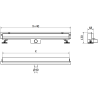 Mexen Flat Wall Wandablauf 2-in-1, 50 cm, Inox - 1030050