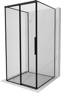 Mexen Rox-3S 3-seitige Duschkabine links verschiebbar 110 x 110 cm, schwarzer Rahmen, schwarz - 8C2-110-110-70-70-3S-L