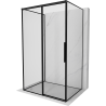 Mexen Rox-3S 3-seitige Duschkabine verschiebbar links 125 x 120 cm, schwarzer Rahmen, schwarz - 8C2-125-120-70-70-3S-L