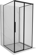 Mexen Rox-3S 3-seitige rechte Schiebeduschtür 90 x 90 cm, schwarzer Rahmen, schwarz - 8C2-090-090-70-70-3S-P