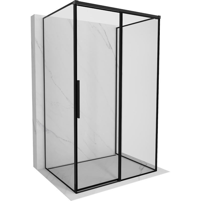 Mexen Rox-3S 3-seitige Duschkabine rechts, 120 x 95 cm, schwarzer Rahmen, schwarz - 8C2-120-095-70-70-3S-P