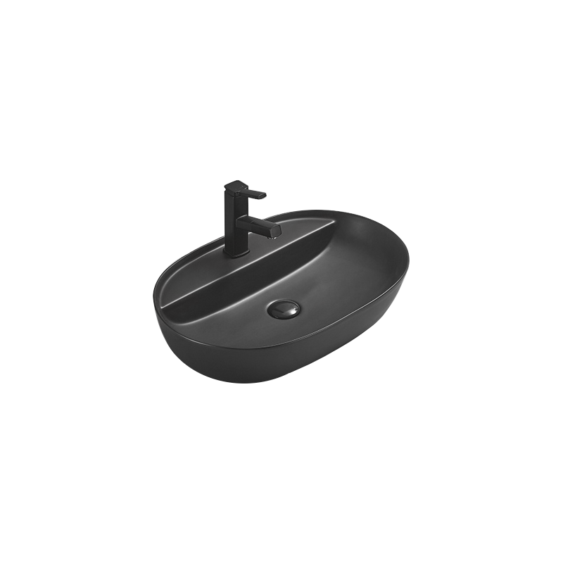 Mexen Adel Aufsatzwaschbecken 60 x 41 cm, Schwarz Matt - 22166085