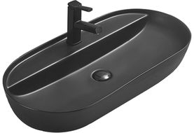 Mexen Adel Aufsatzwaschbecken 80 x 40 cm, schwarz matt - 22168085