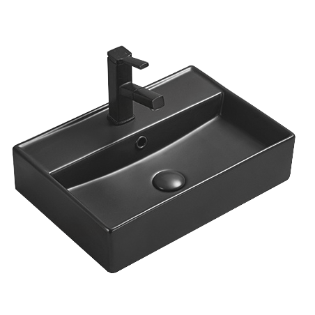 Mexen Blanca Aufsatzwaschbecken 50 x 35 cm, schwarz matt - 21105085