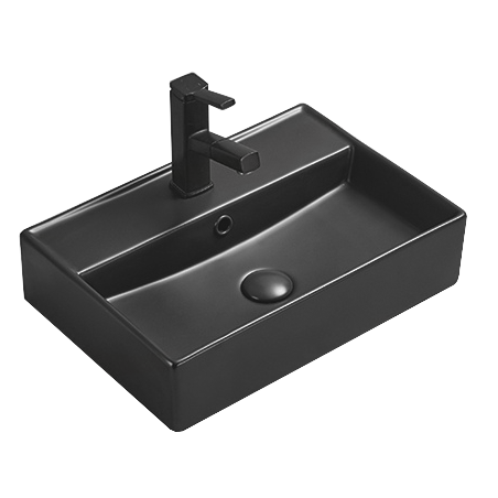 Mexen Blanca Waschbecken Aufsatz 50 x 35 cm, schwarz matt - 21105085