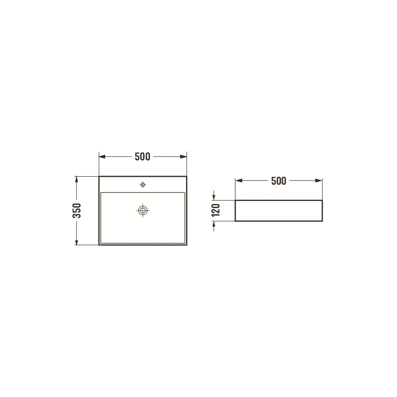 Mexen Blanca Aufsatzwaschbecken 50 x 35 cm, schwarz matt - 21105085