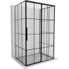 Mexen Rox-3S 3-seitige Duschkabine, rechts verschiebbar, 110 x 85 cm, schwarzes Gitter, schwarz - 8C2-110-085-70-77-3S-P